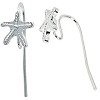 Silver Plated STAR FISH "Slide-A-Charm" French EAR WIRES