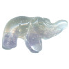 15x22mm 3-D Fluorite ELEPHANT Animal Fetish Bead