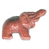 15x22mm 3-D Red Goldstone ELEPHANT Animal Fetish Bead