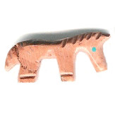 10x26mm Pink Serpentine HORSE Animal Fetish Bead
