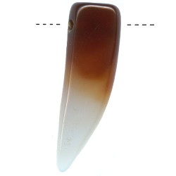 10x35mm Natural Banded Agate CLAW, TALON Pendant/Focal Bead