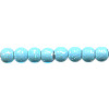 4mm Turquoise *Desert Sun* Silver-Plated Pressed Glass SMOOTH ROUND Beads