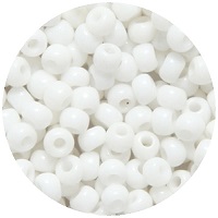 *Vintage* FRENCH 11/o SEED BEADS - Opaque White