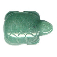 3/4" x 1-1/4" Green Aventurine TURTLE Animal Fetish Pendant/Focal Bead