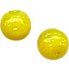 9mm Translucent Yellow Pressed Glass GRAPEFRUIT Charm Beads