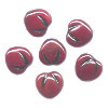 10mm Opaque Red w/Black Wash Pressed Glass CHERRY Beads