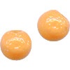 9mm Opaque Orange Czech Pressed Glass ORANGE Charm Beads