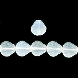 8mm Transparent Frosted Crystal Baby Clam/Scallop SHELL Beads