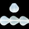 8mm Transparent Frosted Crystal Baby Clam/Scallop SHELL Beads