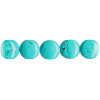 4x12mm Stabilized Blue Turquoise COIN, DISC Beads
