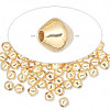 4x4mm 22kt Gold-Plated Smooth BICONE Beads