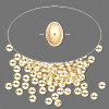 3x4mm 22kt Gold-Plated Smooth RONDELLE / SAUCER Beads