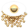 4mm 22kt Gold-Plated SMOOTH ROUND Beads