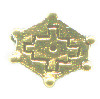 6x7mm Antiqued Gold Finish *Aztec Design* BICONE / DIAMOND Beads