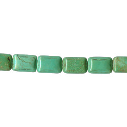 8x12mm Chinese Turquoise RECTANGLE Beads