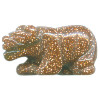 11x22mm 3-D Red Goldstone COUGAR, MOUNTIAN LION Animal Fetish Bead