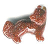 18x25mm 3-D Red Goldstone COYOTE/WOLF Animal Fetish Bead