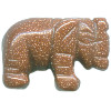 15x20mm 3-D Red Goldstone ELEPHANT Animal Fetish Bead