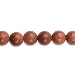 8mm Red Goldstone ROUND Beads