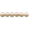 6mm Beige Luster Czech Pressed Glass Smooth ROUND Pearl Beads