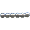 6mm Pewter Grey Czech Pressed Glass SMOOTH ROUND Pearl Beads