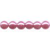 6mm Coral Red Luster Czech Pressed Glass Smooth ROUND Pearl Beads