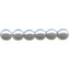 6mm Silver Grey Czech Pressed Glass SMOOTH ROUND Pearl Beads