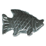15x24mm 3-D Hematite FISH Animal Fetish Bead