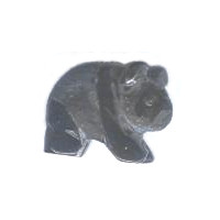 15x20mm Blackstone 3-D PANDA BEAR Animal Fetish Bead