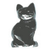 12x22mm 3-D Hematite CAT Animal Fetish Bead