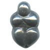 16x25mm Hematite (Flat-Back) GODDESS Bead