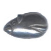 10x20mm 3-D Hematite MOUSE/RAT Animal Fetish Bead