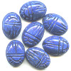 10x14mm Lapis Dyed Howlite SCARAB, BEETLE Beads