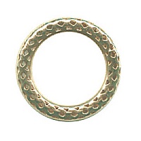 28.5mm Fancy Filigree Closed Ring HOOP COMPONENTS: Gold Plated