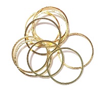 20x1mm Brass Closed Ring HOOP COMPONENTS: Gold Plated