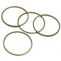 35mm Round Raw Brass Closed Ring HOOP COMPONENTS