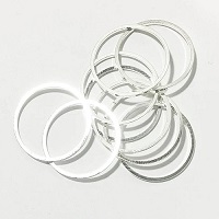 20x1mm Brass Closed Ring HOOP COMPONENTS: Silver Plated
