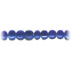 4-5mm Transparent Cobalt Blue Lampwork ROUND Beads