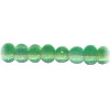 4-5mm Transparent Emerald Green Matte Lampwork ROUND Beads