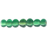 4-5mm Transparent Emerald Green Lampwork ROUND Beads