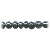 4mm Opaque Hematite Black Lampwork ROUND Beads