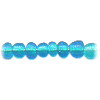 3-4mm Transparent Montana Blue Lampwork ROUND Beads