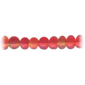 3-4mm Transparent Matte Multi-Tone Red Lampwork ROUND Beads