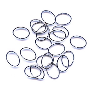8x11mm Silver-Plated Oval (19 guage) JUMP RINGS