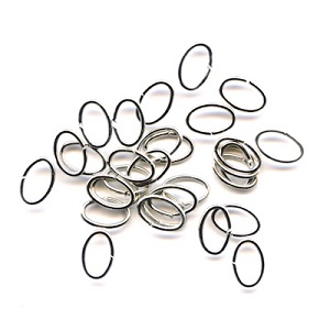 5x9mm Silver-Plated Oval  (20 guage) JUMP RINGS