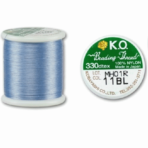 MIYUKI® (KO) Japanese Nylon BEADING THREAD Size B, 50 Meters (55 Yards) - #11  Blue