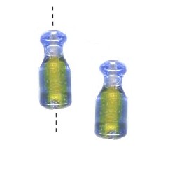 10x20mm Lampwork Glass SODA POP Bottle Beads
