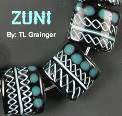 14x15mm  *ZUNI* Lampwork Glass TABULAR Beads ~ TL Grainger