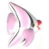 18x22mm Lampwork Glass Pink ANGEL FISH Bead