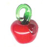 10x12mm Lampwork Glass Red APPLE Charm Bead
